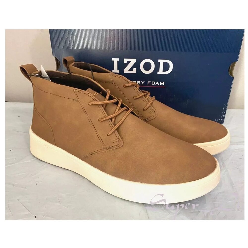 NEW IZOD Men's Palmer Memory Foam Chukka Boots - BROWN
